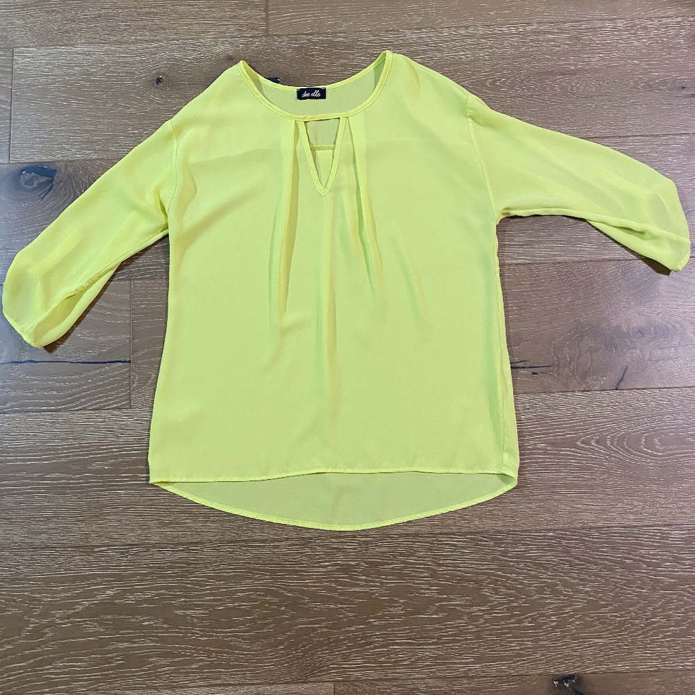 Size S dee elle neon yellow blouse